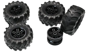 LEGO Technik - 4 Traktor Reifen 56x26 mm mit Felge schwarz / 70695 56145 NEUWARE - Bild 1 von 1