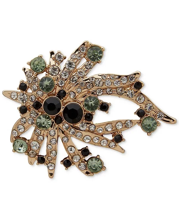 Prendedor de racimo de confeti de piedra mixta tono dorado Anne Klein Foto 1 de 1