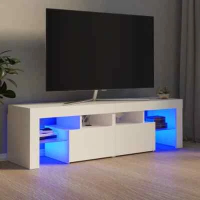 VidaXL Mobile Porta TV con Luci LED Bianco 140x36,5x40 cm