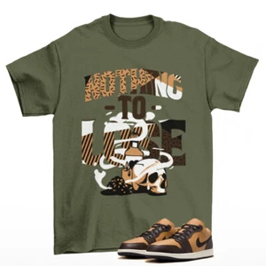 Nothing To Lose Shirt Olive to Match Jordan 1 Low Flax Baroque Brown HQ3603-201 - Bild 1 von 2