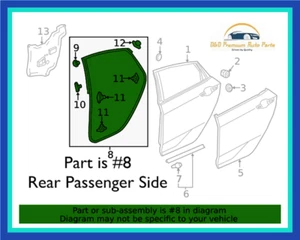 New Genuine Honda OEM 16-20 Civic Sedan Weatherstrip Right Rear Passenger Door - Picture 1 of 1