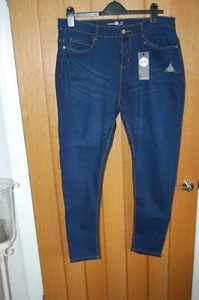 Boohoo Blue Lucille High Rise 5 Pocket Skinny Jeans Indigo Größe 20 EU 40 - Bild 1 von 2