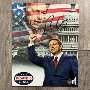 Ron Desantis signiert handsigniert 8 x 10 Foto Beckett Bas COA - Bild 1 von 2