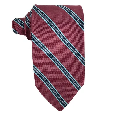 Mayers Park Avenue Men's Necktie Red Blue Striped 58" x 3" - Изображение 1 из 4