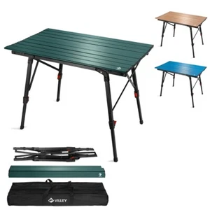Portable Camping Table with Adjustable Leg Aluminum Folding Beach Table With Bag - Picture 1 of 9