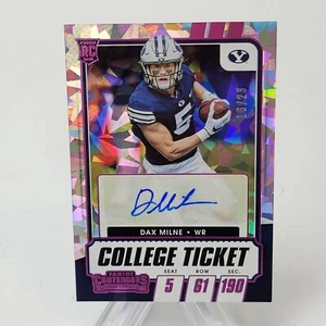 2021 Contenders Draft Picks Dax Milne /23 BYU Cracked Ice Auto Commanders! - Picture 1 of 4