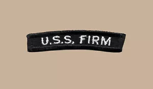 US Navy MSO-444 USS Firm Minesweeper UIM Shoulder Rocker Tab (02) - Picture 1 of 1