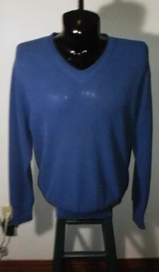 PERUVIAN Connection Blue Long Sleeve V-Neck Sweater Men's Size XL - Picture 1 of 6