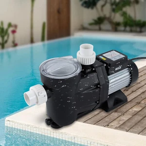 1.5HP Single Speed Pool Pump with Timer, 422.68qt/min Flow Rate, 52ft Lift - Picture 1 of 15