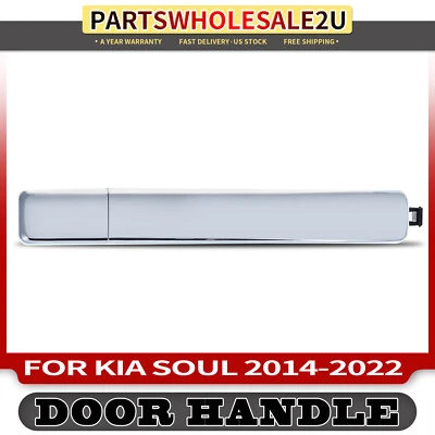 Manija de puerta exterior cromada para pasajero delantero con cubierta para Kia Soul 2014-2022 Foto 1 de 4