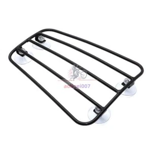 Black Motone Parcel Universal Motorcycle Fuel Gas Tank Rack For Triumph Harley - Picture 1 of 10