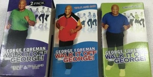 George Foreman Walk it Off & Box Fitness Box Set VHS 2 tapes New & Sealed - Foto 1 di 2