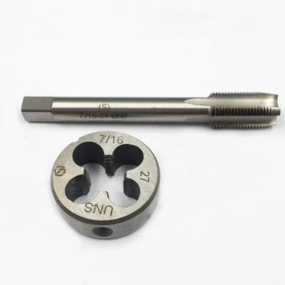 7/16" -28TPI Tap and Die Set HSS Right Hand Thread 7/16-28 Tap 7/16" -28UNEF Die - Image 1 of 3
