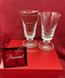 NIB FLAWLESS Glass BACCARAT France Two MILLE NUITS Crystal WINE COCKTAIL GOBLETS - Picture 1 of 16