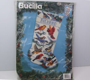 Bucilla Birds of Winter Needlepoint Christmas Stocking Kit 60727