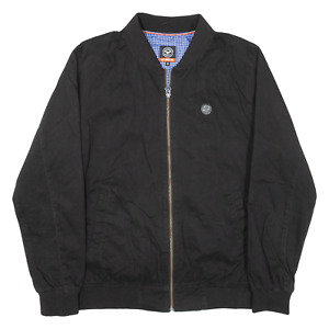 LE BREVE Mens Bomber Jacket Black M