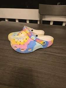 Zuecos Crocs clásicos para hombre para mujer 9 pastel spray arco iris tie dye zapatos sin cordones - Imagen 1 de 4