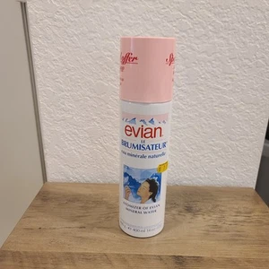 Vintage Evian Mineralwasser Gesichtsspray Nebel Brumisateur 14 Oz. altes Etikett - Bild 1 von 4