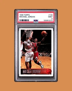 1996 Topps ๐ #139 Michael Jordan "The G.O.A.T" ๐ฅPSA 9 ๐ฅ Bulls - Picture 1 of 8