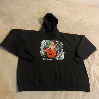 Sudadera con capucha negra Lil Sambo's Mermaid para mujer Queen of the Ocean EcoSmart 2X Oregon Foto 1 de 4