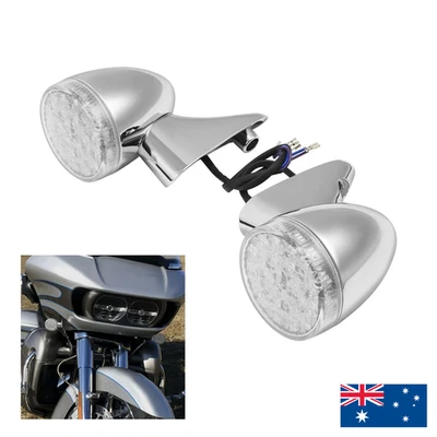 Luz de señal de giro delantera para motocicleta Harley Touring Road Glide FLTRX FLTRXS 2015+ Foto 1 de 4