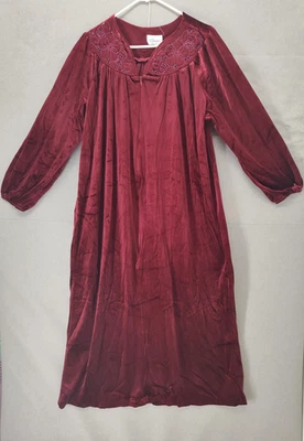 Vestido Vintage It's A Charm Mujer L Terciopelo Manga Larga Floral Yugo Vestido Años 80 EE. UU. Foto 1 de 4