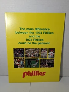 1975 Philadelphia Phillies Werbung Spielplan & Ticketverkauf MLB Baseball - Bild 1 von 6