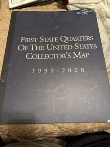 First State Quarters of the United States Collector's  Large Map 1999-2008 Coins - Picture 1 of 2