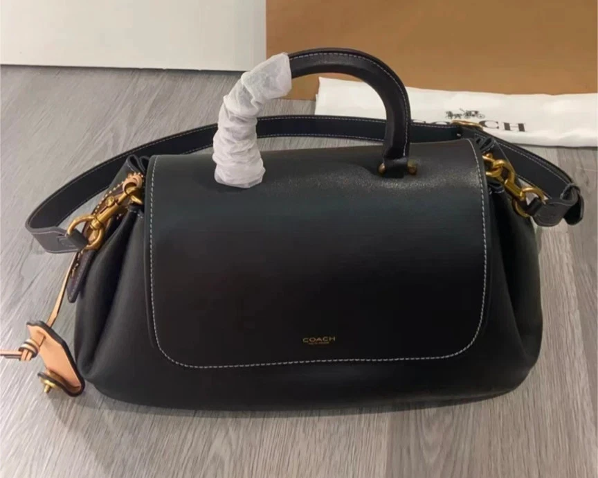 COACH CCC39 SLOUCHY ROGUE TOP HANDLE SATCHEL IN BLACK *