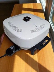 Vintage GE Buffet Skillet Stainless Steel Avocado Almond Mismatch Presto WORKS - Picture 1 of 24