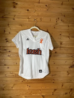 Camiseta de práctica Notre Dame Fighting Irish Adidas blanca - malla para mujer Foto 1 de 4