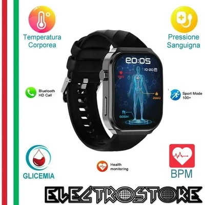 Smartwatch U-53T Sport Parametri Vitali Salute Glucosio Zuccheri Colester Trigl - Immagine 1 di 4