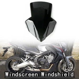 Windscreen Windshield New Front Black Double Bubble For Honda CB650F 2014-2017 - Picture 1 of 9