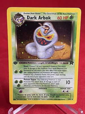 Dark Arbok 2/82 Pokemon Team Rocket 1st Edition Holo🔥NM😱🔥 - Image 1 of 4