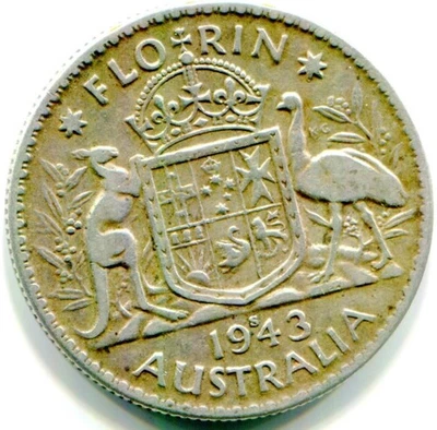1943-S Australia Silver Florin! - Image 1 of 2