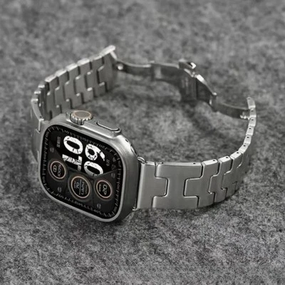 Correa de reloj Grand H satinada 49 mm 46 mm 42 mm para Apple Watch Hermes Ultra S10 Foto 1 de 4