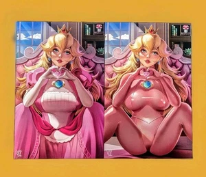WAIFU CHRONICLES #1 Mario Bros Princess Peach Cosplay Variant Set by Zheanhmeart - Picture 1 of 1