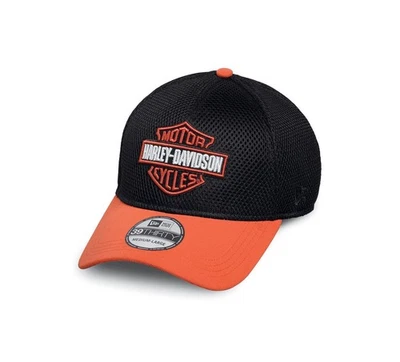 Harley-Davidson Stretch Fit Baseball Cap Colorblocked Logo, S/M - 99447-16VM - Image 1 of 3
