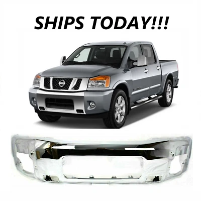 NOVO para-choque dianteiro cromado para 2004-2015 Nissan Titan 2004-2007 Armada ENVIO HOJE - Imagem 1 de 4