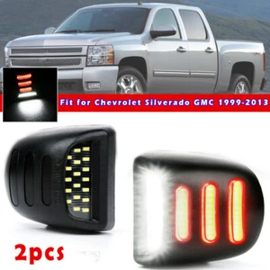 Pair/2x LED Red Running Lamps License Plate Light For Chevrolet Silverado 99-13 - Picture 1 of 9