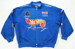 Rare VTG JEFF HAMILTON Kyle Petty Hot Wheels Racing NASCAR Pit Jacket 90s SZ 2XL - Picture 1 of 17