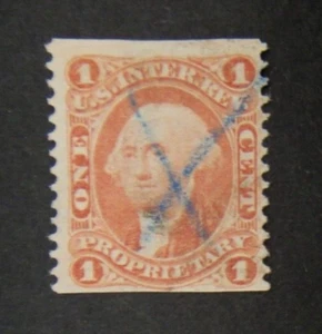 US Revenue Stamp R3b 1c Proprietary Part Perf 1st Issue 1862-1871 - Picture 1 of 2