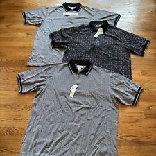 NWT Lot of 3 Penguin Sport Men’s X Large XL Black Print Polo Golf SS Shirts NEW
