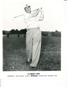 Ellsworth vines Golfer Wilson Advisory Staff Card 8x10