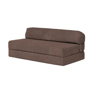 Jumbo Cord Z Bed Double Size Fold Out Chairbed Sofa Seat Foam Guest Futon Chair - Picture 1 of 36