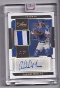 2022 Panini Three and Two Jersey Auto Holo Gold Gabriel Moreno 10/10 - Picture 1 of 2