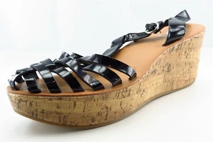 GUESS Size 7.5 M Black Gladiator Synthetic Women Sandal Shoes - Picture 1 of 6