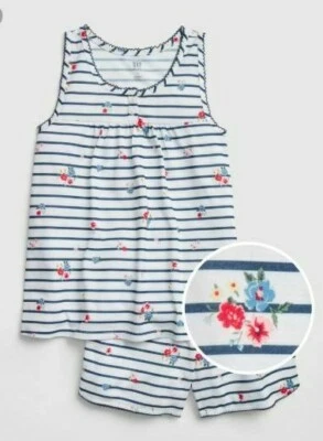 GAPKIDS GIRL TANK AND SHORT PJ SLEEP SET PAJAMAS NWT SIZE 4 N5 - Image 1 of 2