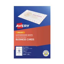 Avery 70450 Ij39 Matt LEATHERGRAIN Business Cards 200gsm 200 Cards