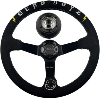 Volante plato profundo de gamuza + kit adaptador de buje corto para Subaru BRZ FRS Foto 1 de 4